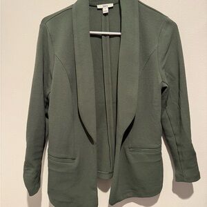 Bar III Green Blazer Relaxed Fit Shawl Collar